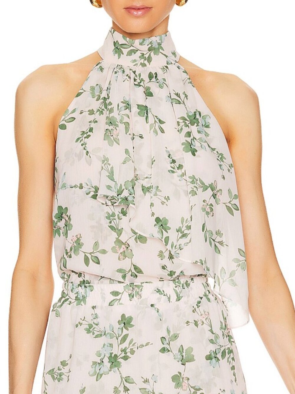 Anka Top MISA Los Angeles Floral Chiffon